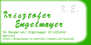 krisztofer engelmayer business card
